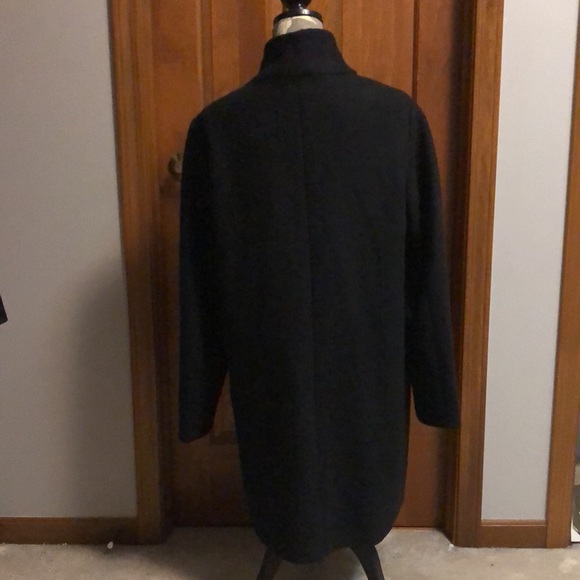 Old Navy fall/winter black 3/4 coat with funnel neck and covered zipper - Picture 6 of 16